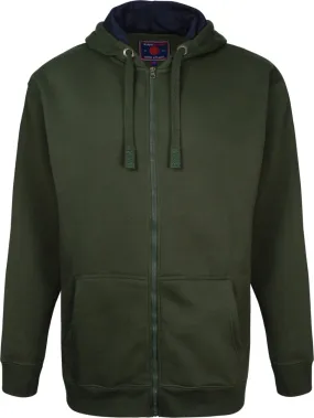 Kam Classic Zip Through Hoody - Olive