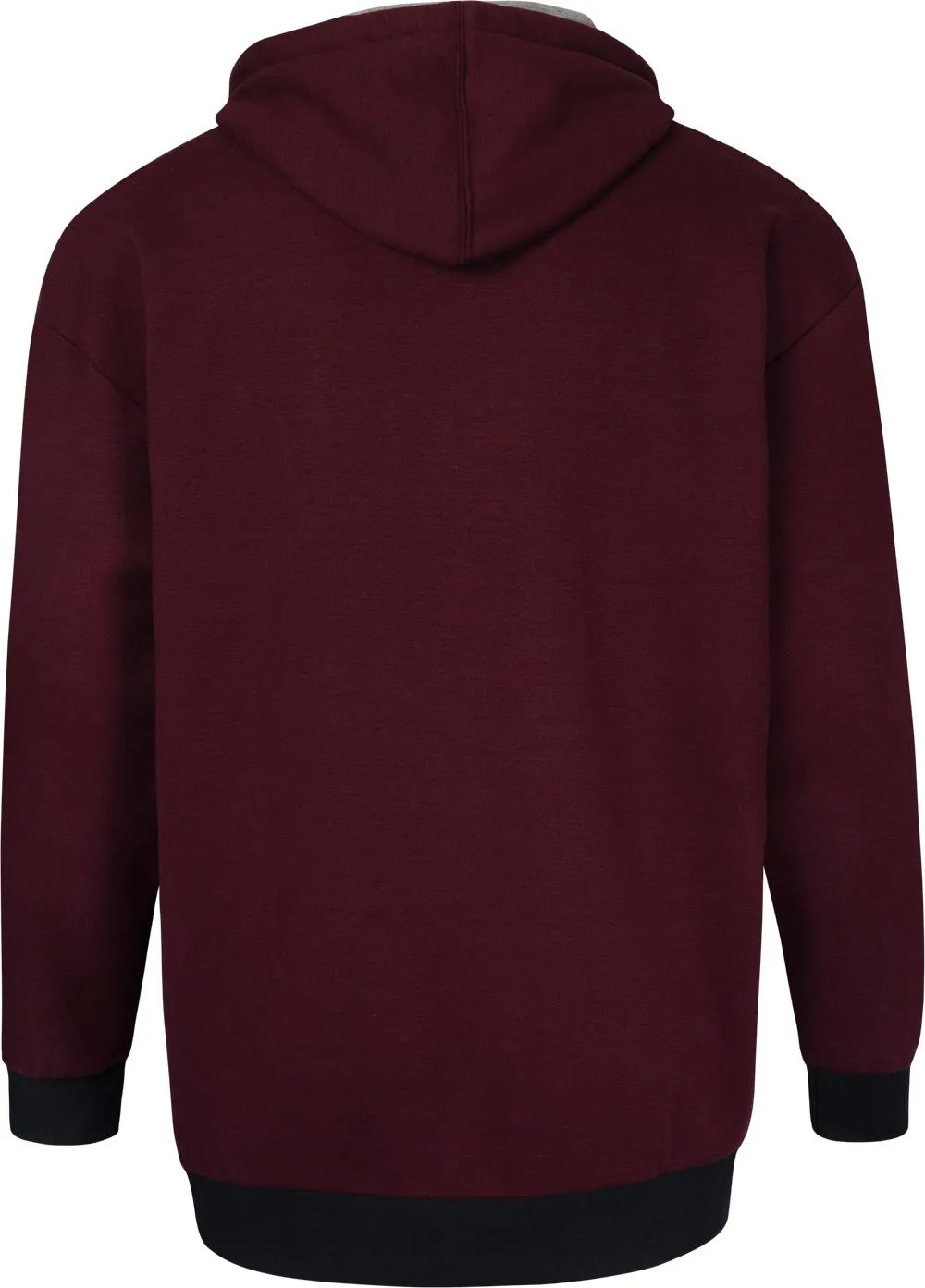 Kam Cut & Sew Panels Overhead Hoody - Burgundy