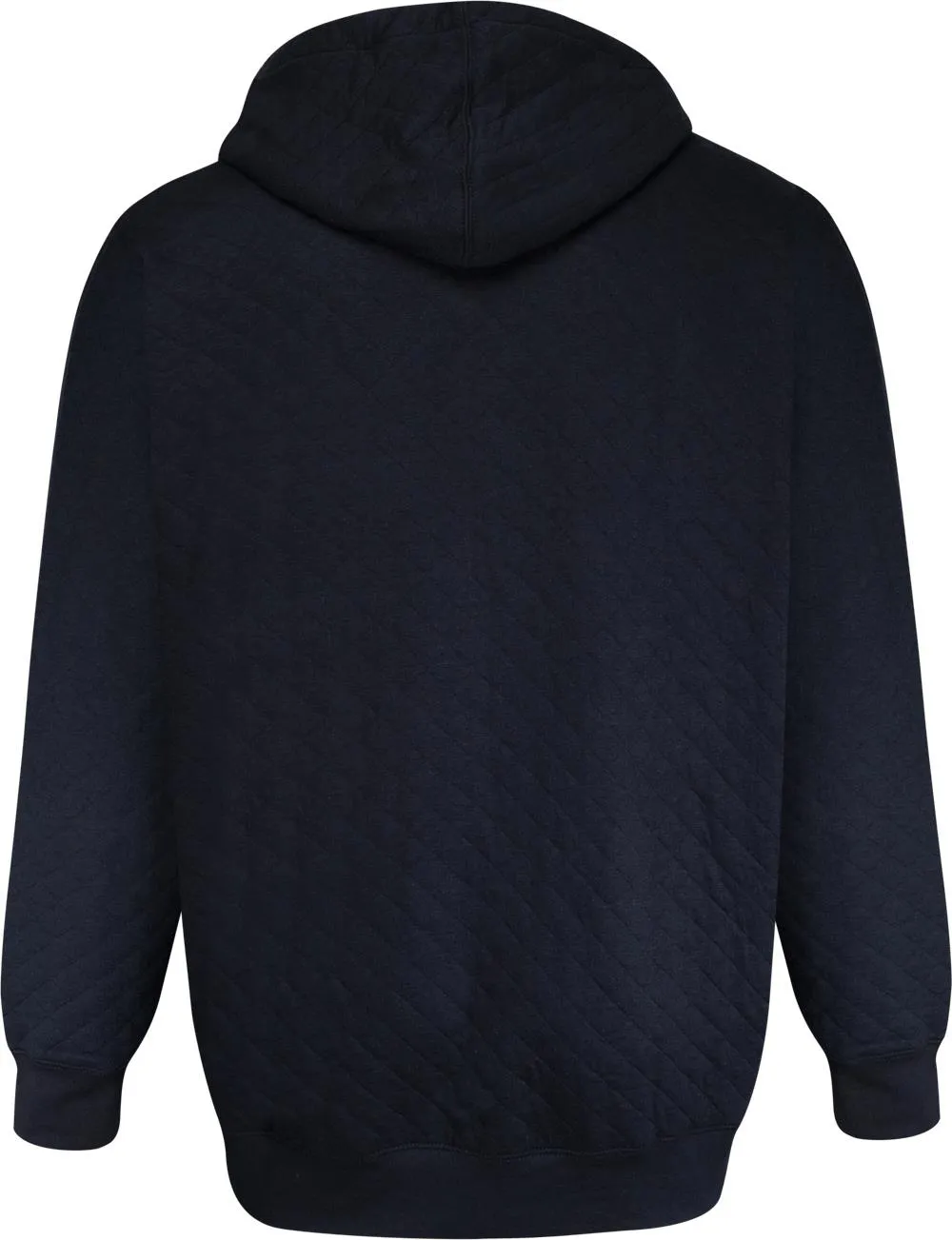 Kam Quilted Jersey Zip Through Hoody - Navy