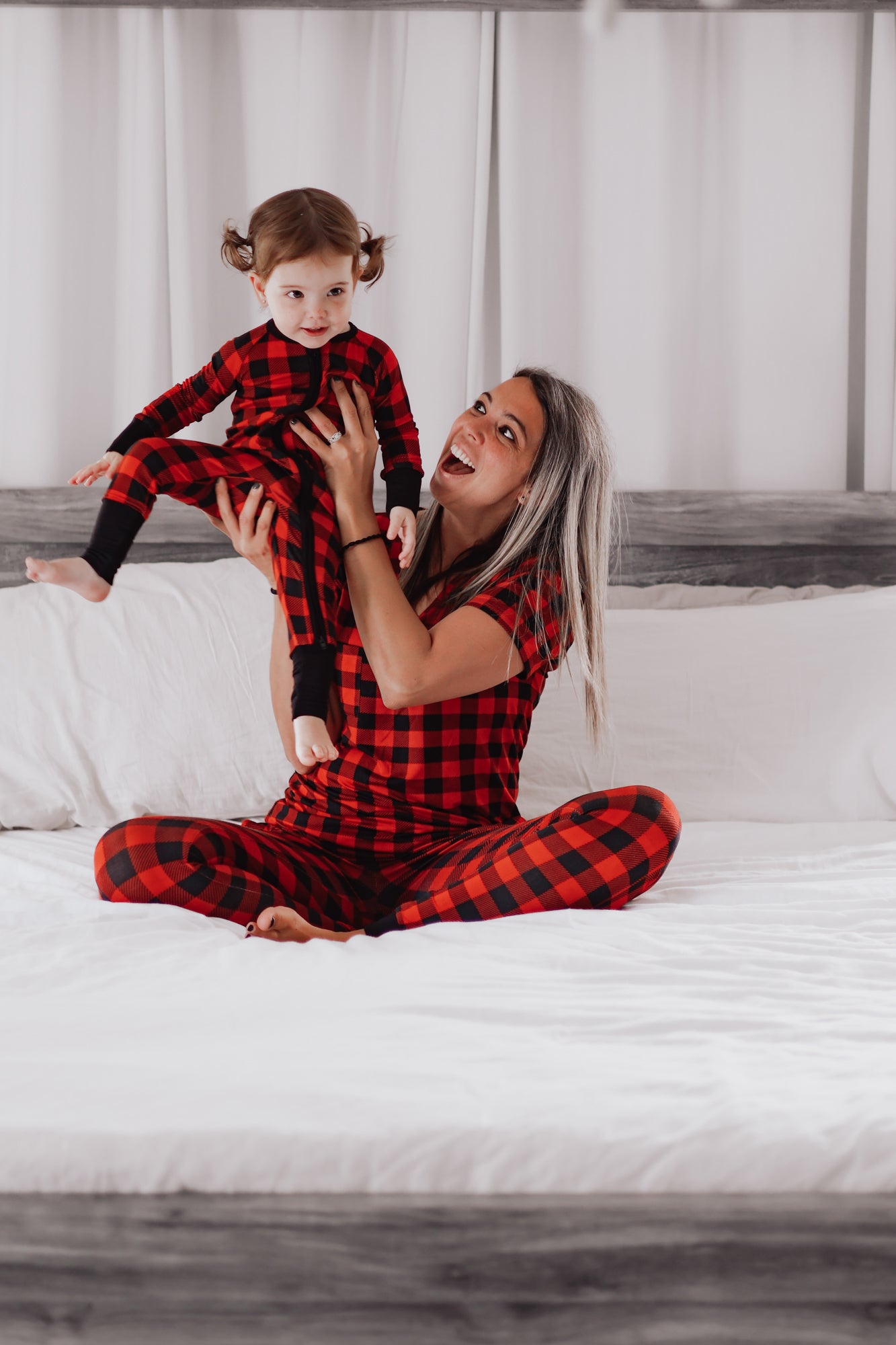 MAMA JOGGERS- Red Buffalo Plaid