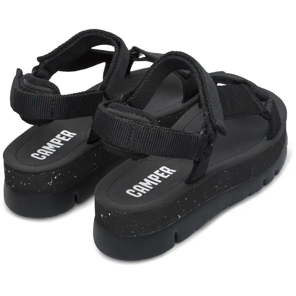    Oruga Up Black recycled PET sandals for women