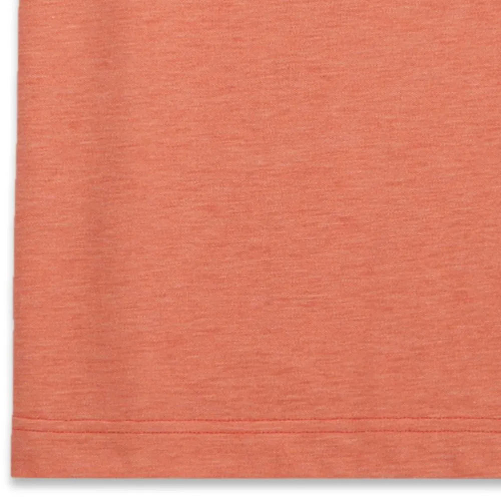 Pima and Silk Pique Short Sleeve Three-Button Polo in Coral Heather by Scott Barber