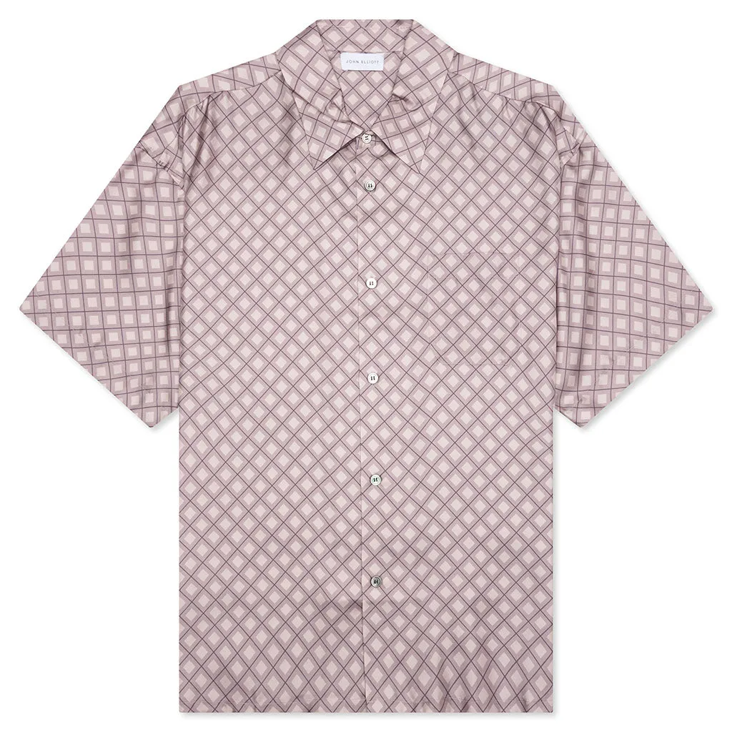 Silk S/S Button Up - Haze Tile