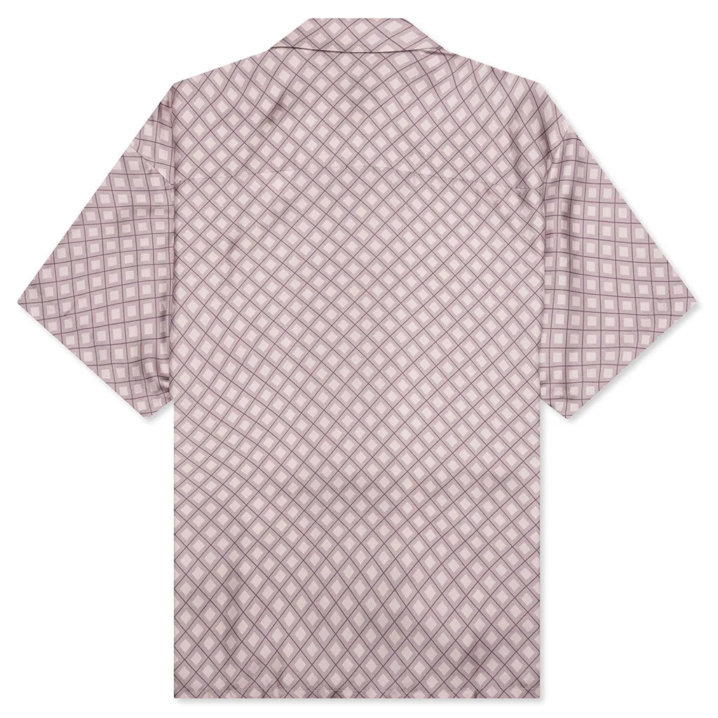 Silk S/S Button Up - Haze Tile