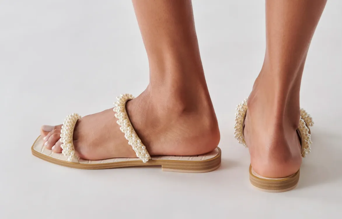 The Ivee Pearl Sandal by Dolce Vita - Vanilla Pearl