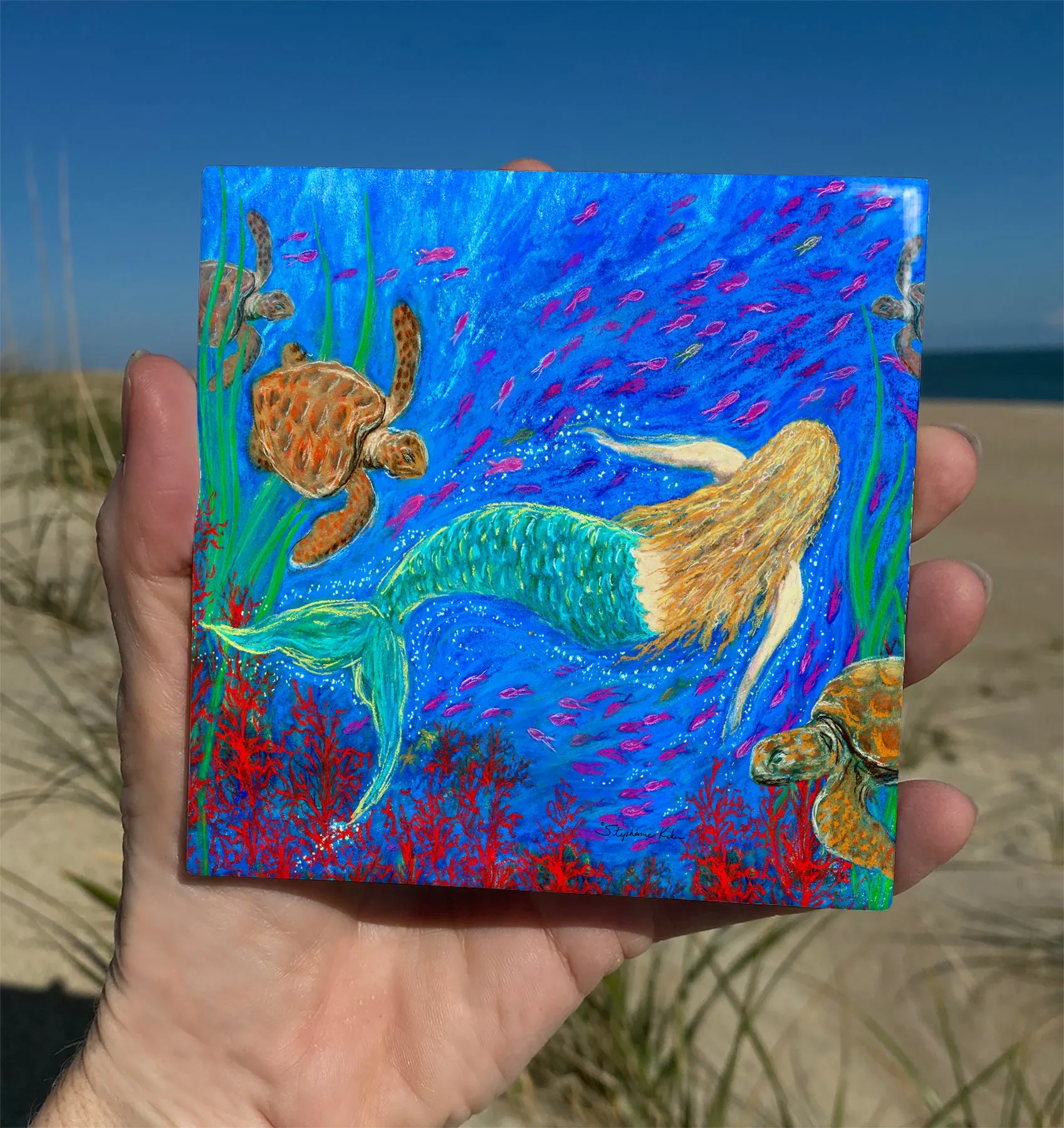 The Mermaid Dance Ceramic Tile