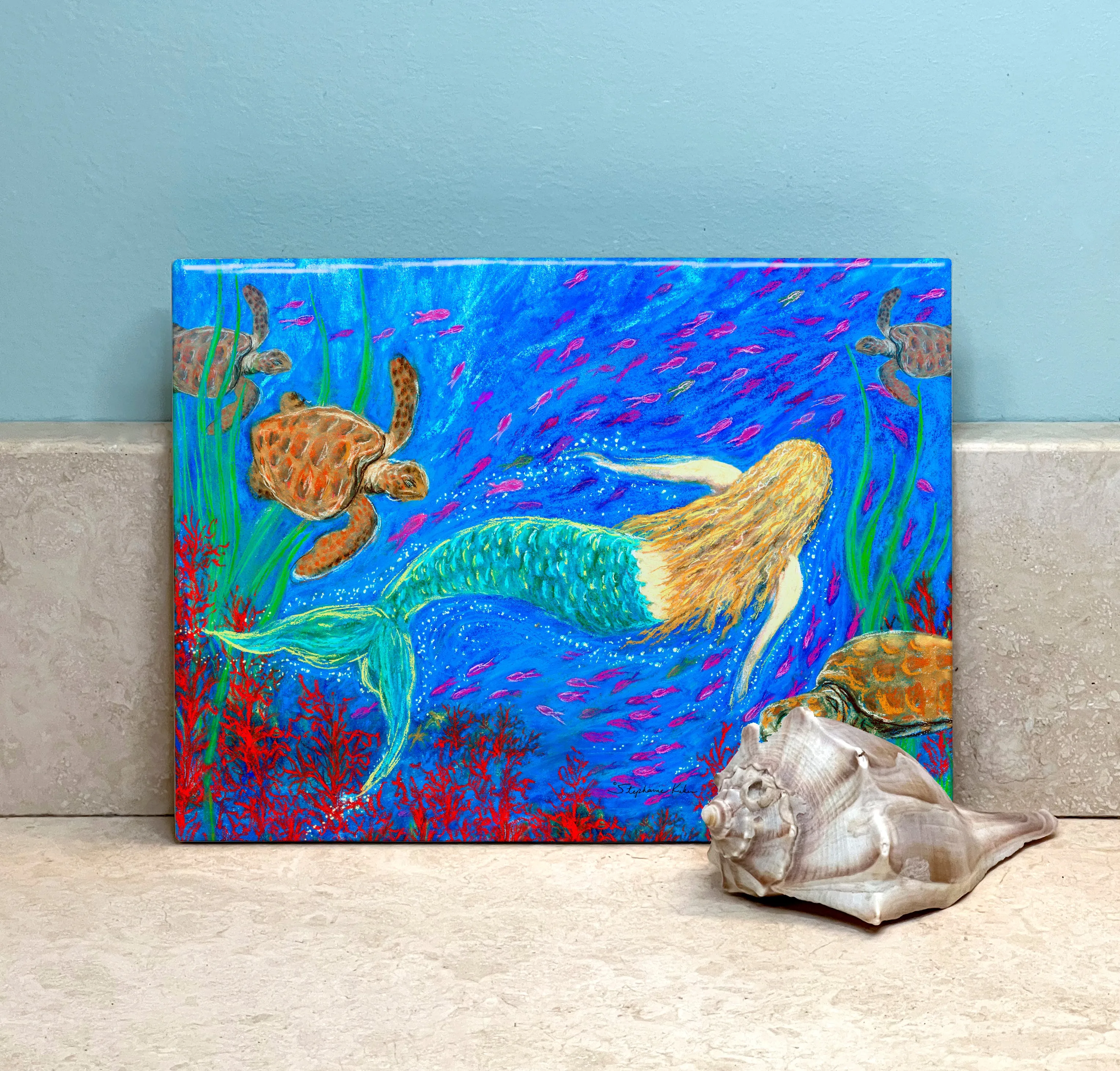 The Mermaid Dance Ceramic Tile