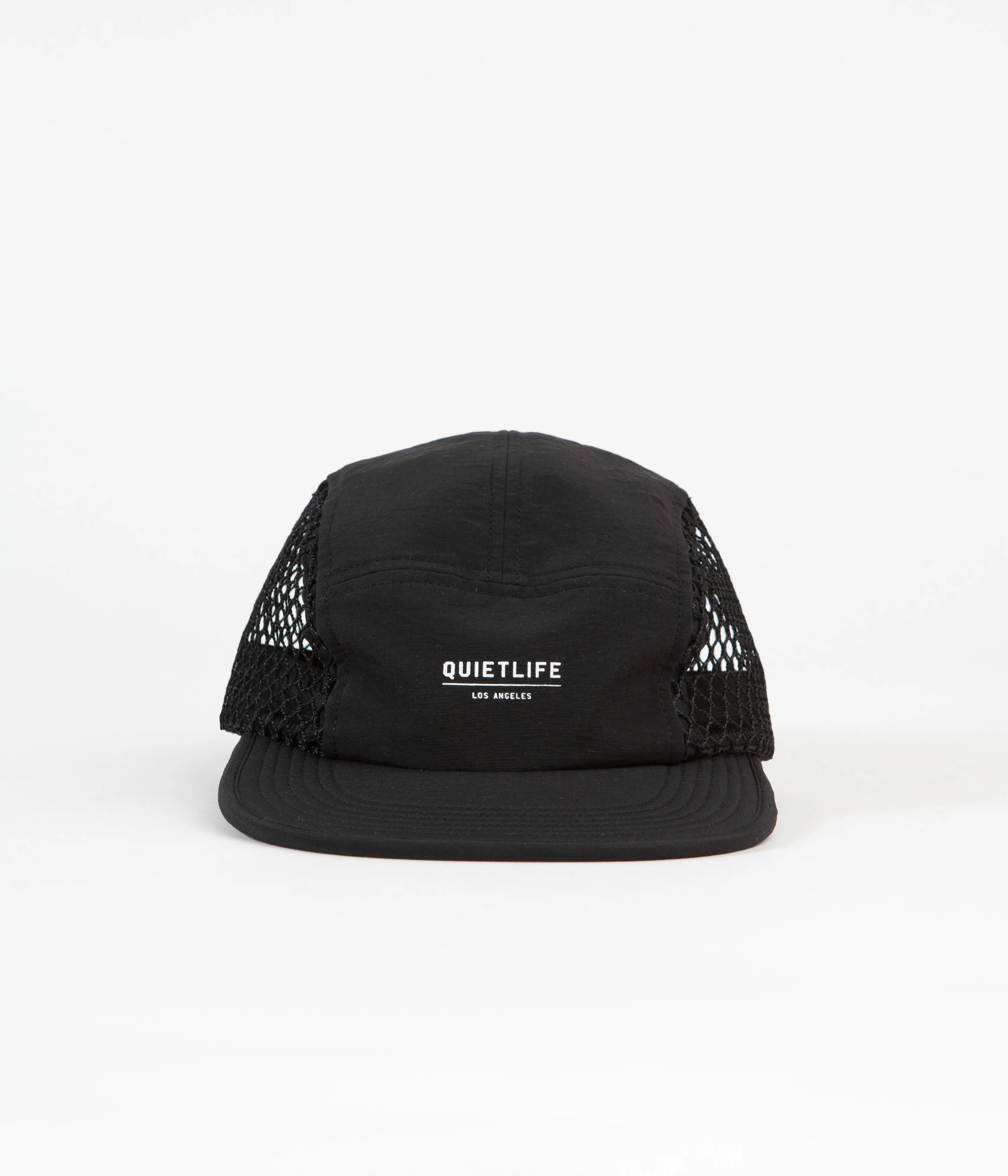 The Quiet Life Jumbo Mesh 5 Panel Camper Cap - Black / White