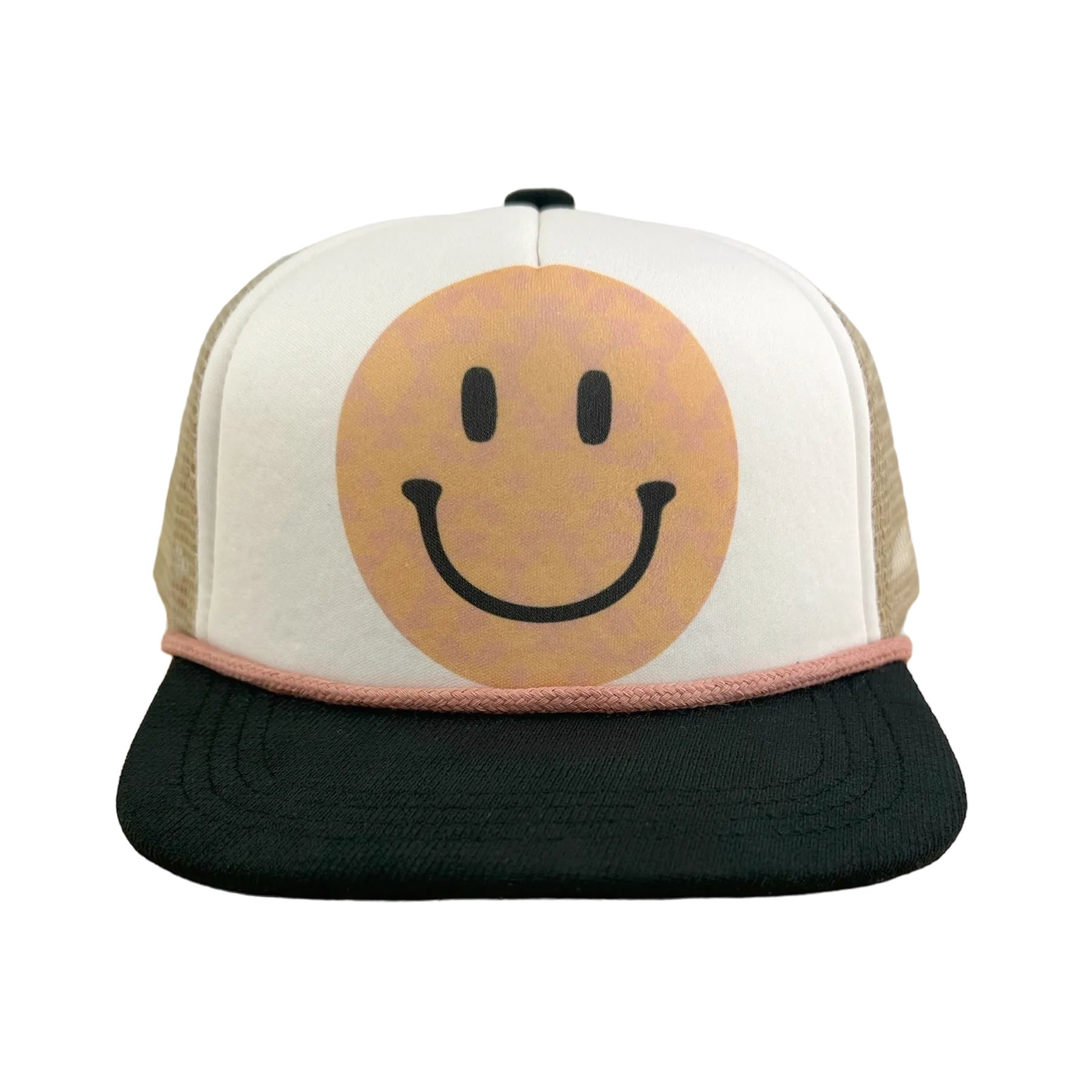 Tiny Whales Happy Camper Natural / Black Trucker Hat