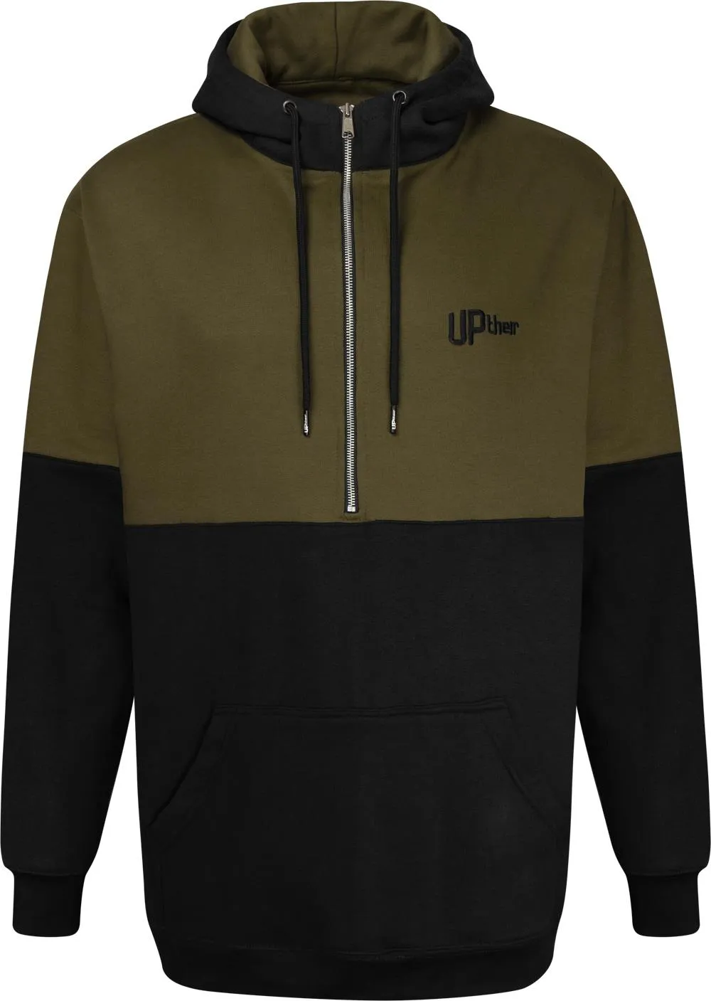 Uptheir Max Colour Block Overhead Hoody - Green