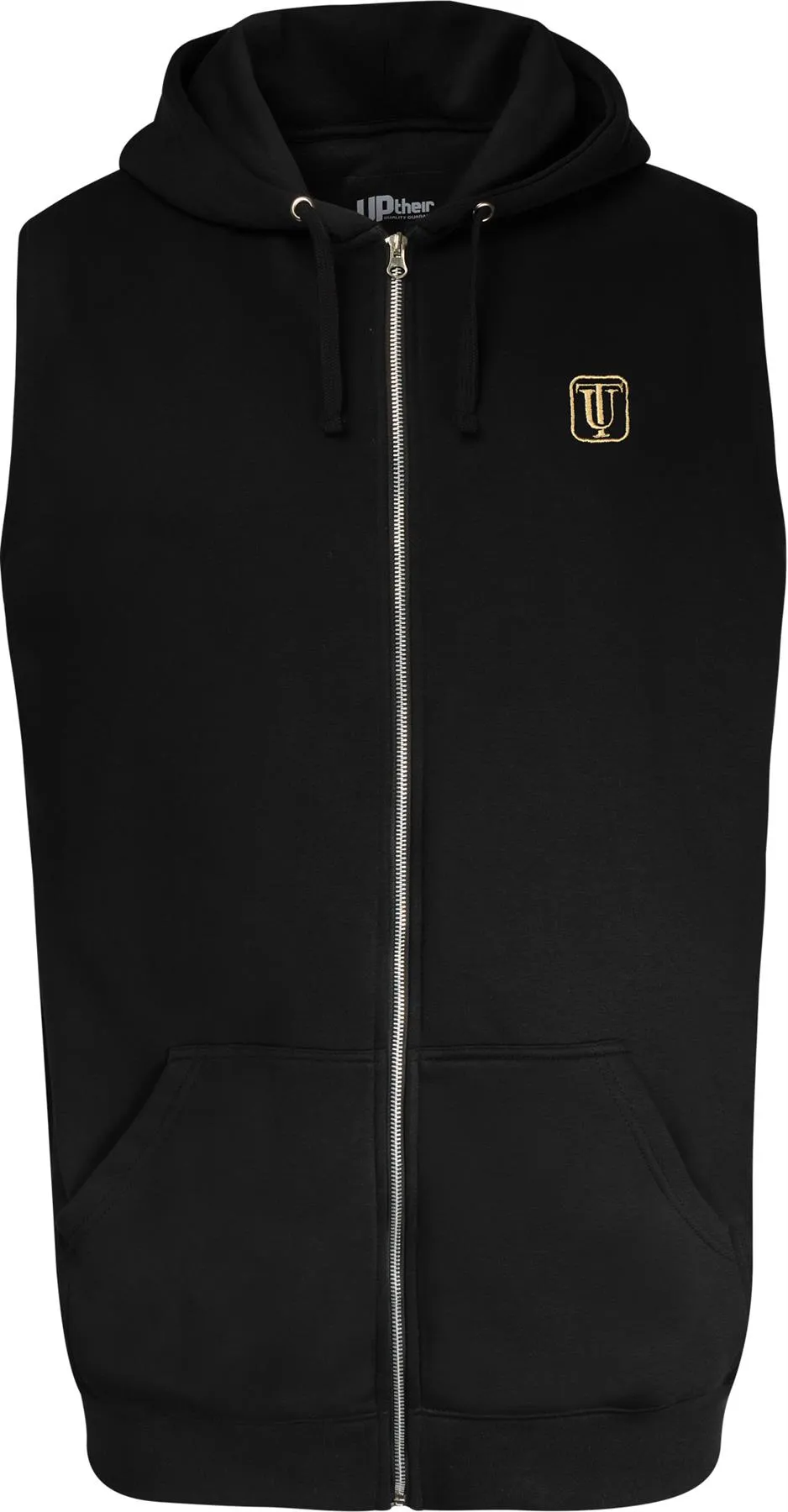 Uptheir Packer Branded Sleeveless Hoodie - Black