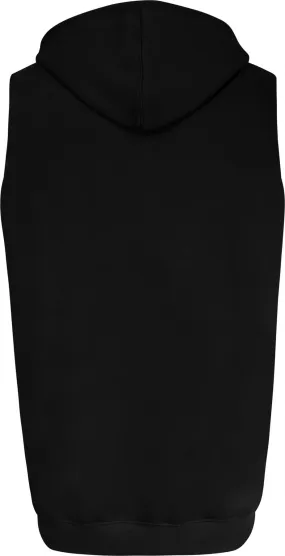 Uptheir Packer Branded Sleeveless Hoodie - Black