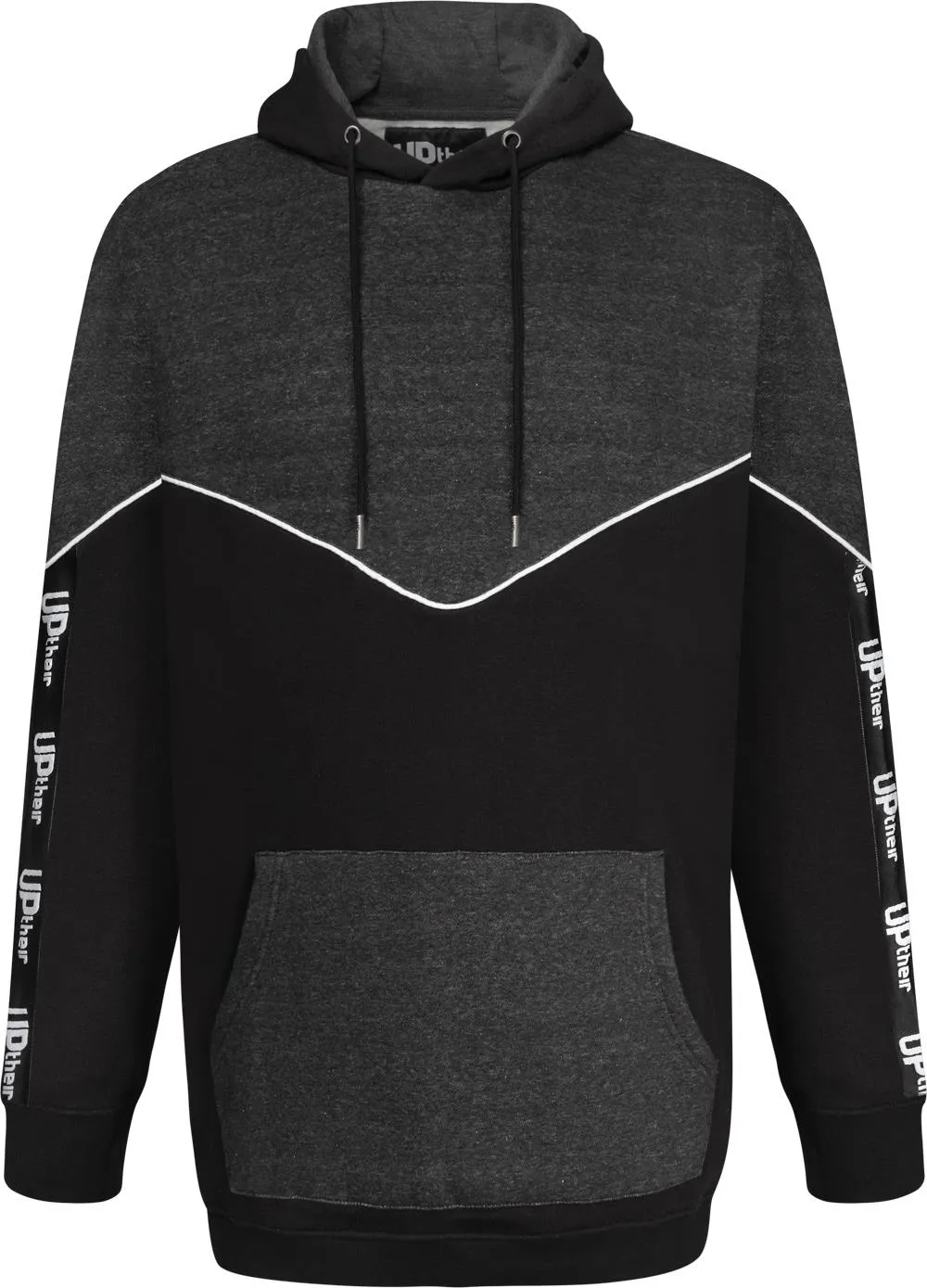 Uptheir Rack Contrast Panel Hoody - Black