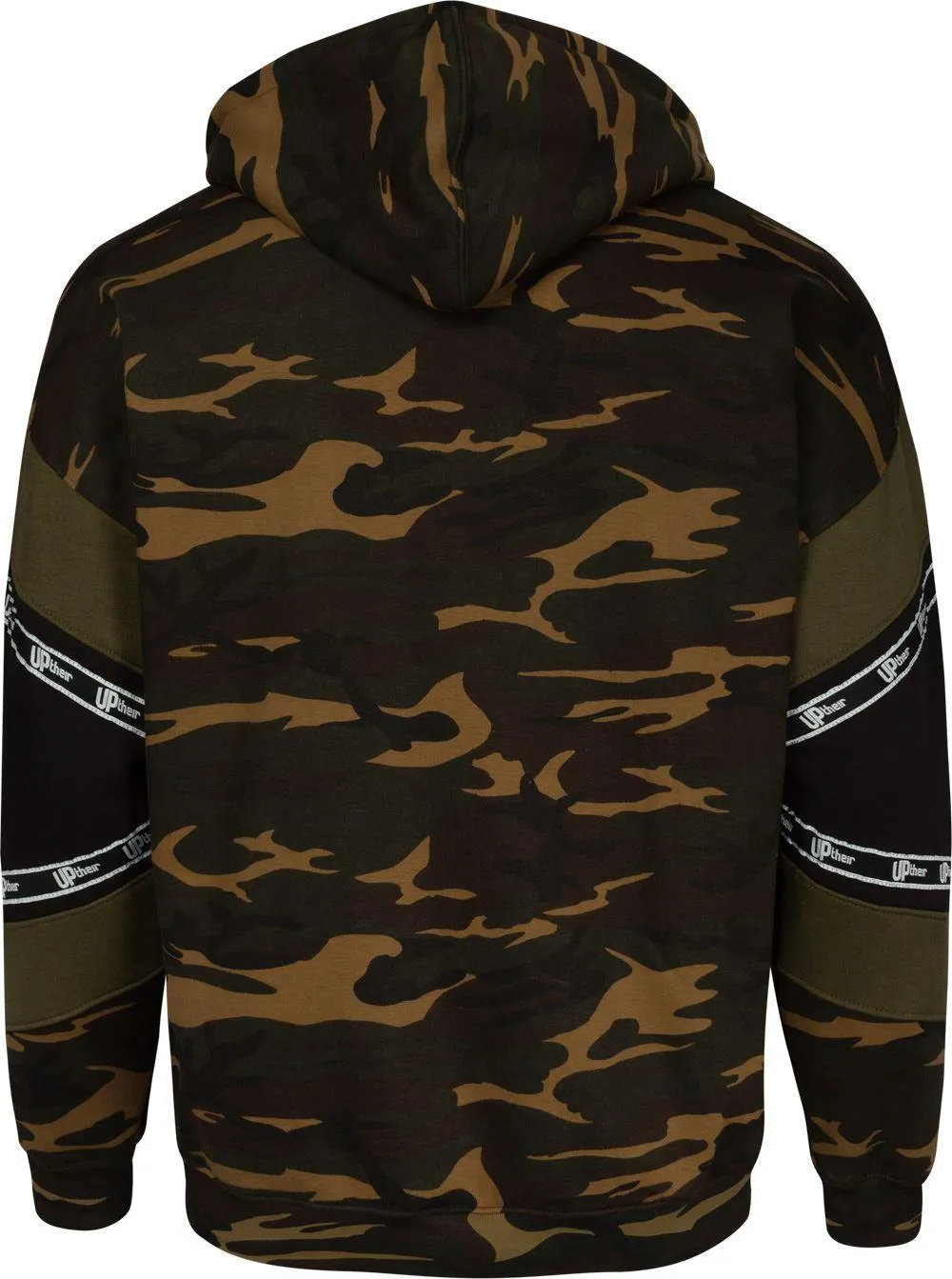 Uptheir Scout Cut & Sew Zip Through Hoody - Camo Green