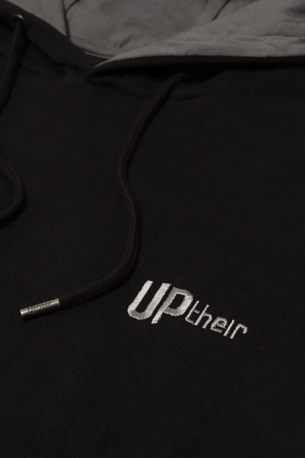 Uptheir Ville Contrast Hood Lining Hoody - Black