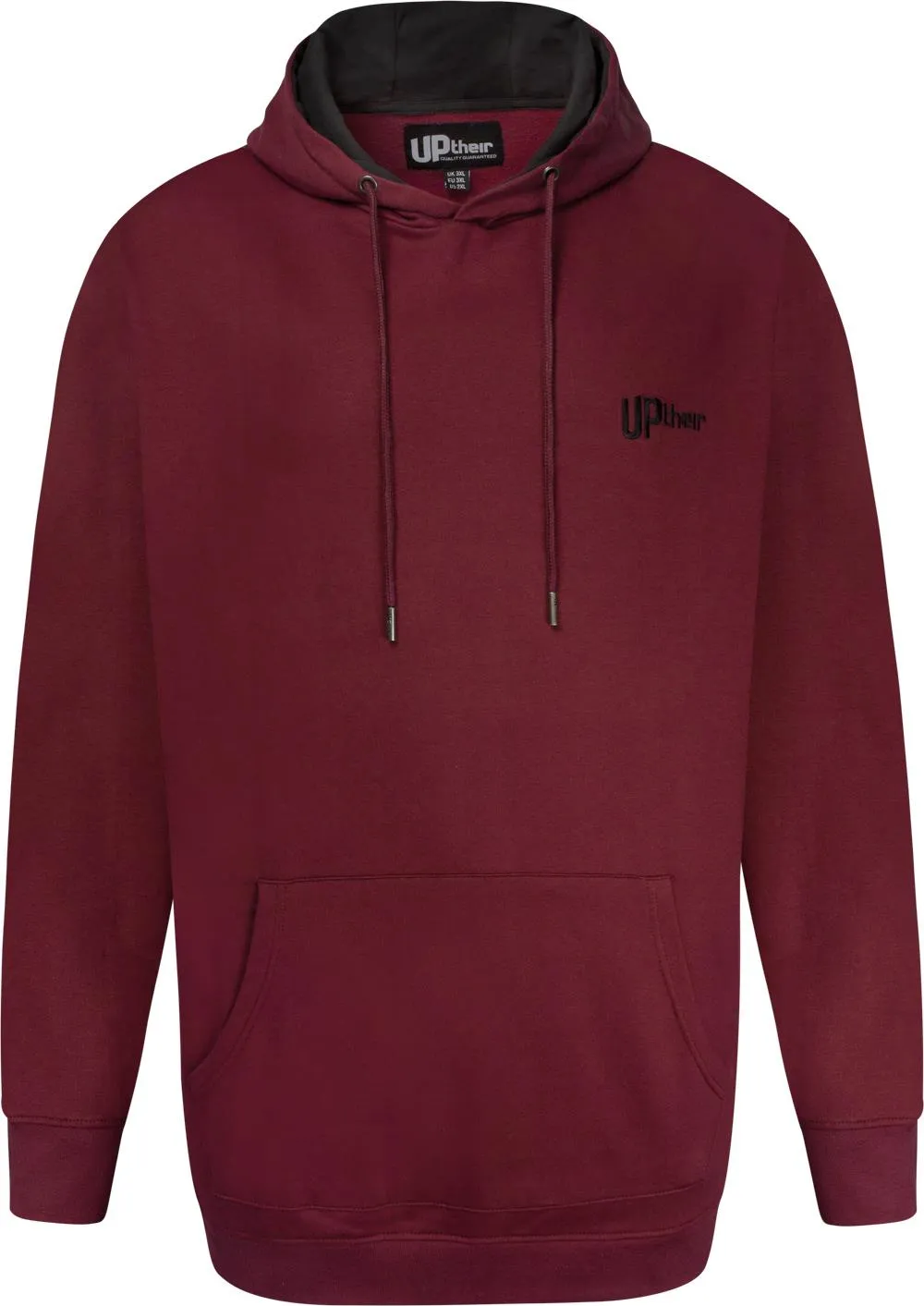 Uptheir Ville Contrast Hood Lining Hoody - Burgundy