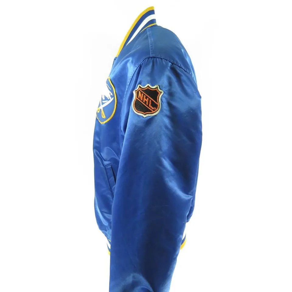 Vtg 80s NHL Starter Buffalo Sabres Satin Jacket XL Hockey Patches