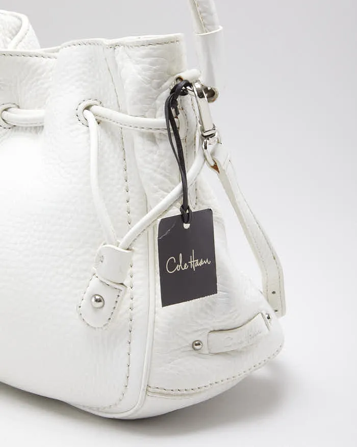 Woman's Cole Haan White Leather Hand Bag