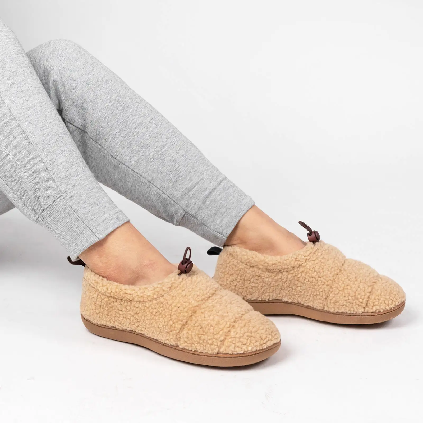 Women's Camper Moc Slipper with Adjustable Drawstring