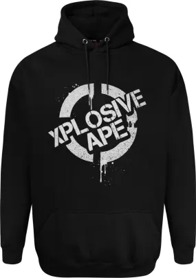 Xplosive Ape White Toxic Print Hoody - Black