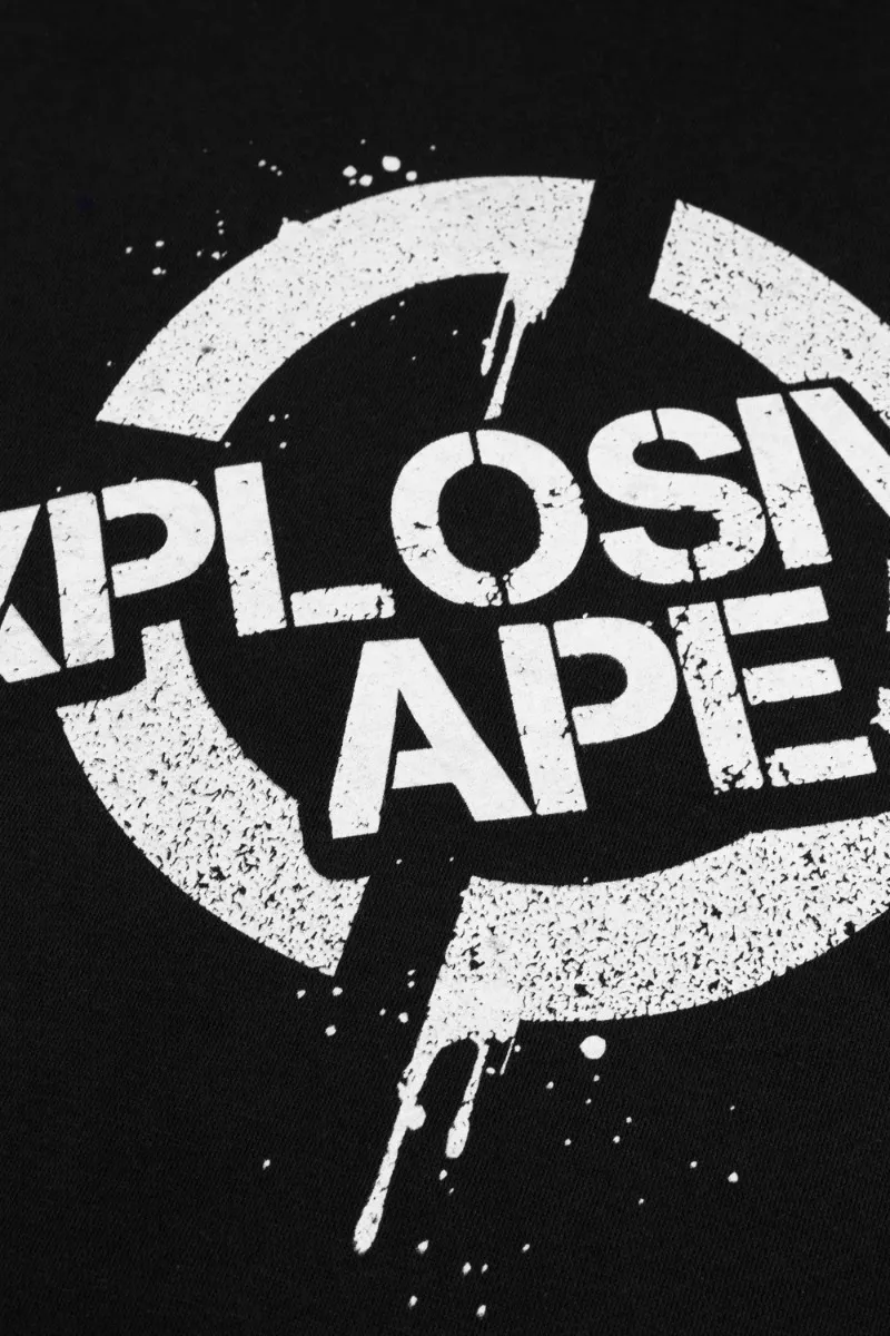 Xplosive Ape White Toxic Print Hoody - Black