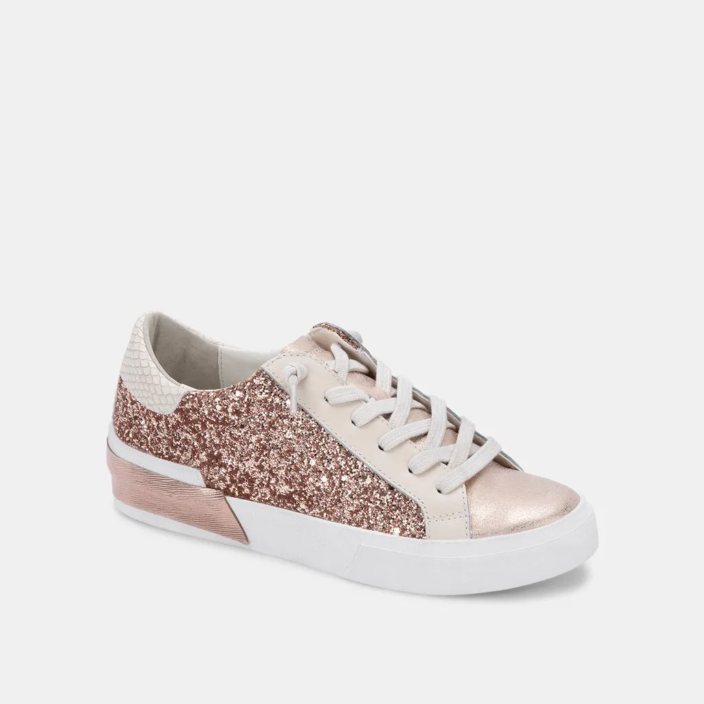 ZINA SNEAKERS ROSE GOLD GLITTER– Dolce Vita 4748321783874