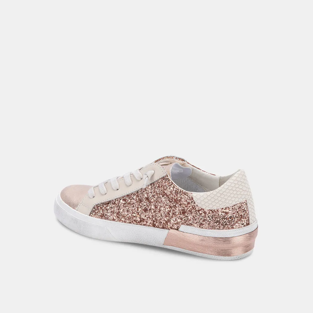 ZINA SNEAKERS ROSE GOLD GLITTER– Dolce Vita 4748321783874